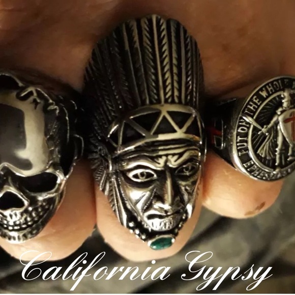HP🎉Unisex Native American Indian Chief Ring - Picture 4 of 6
